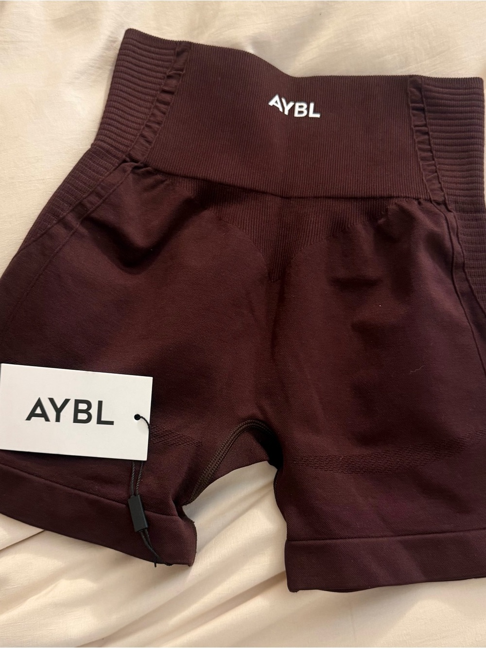 AYBL High-Waist Bike Shorts — Brown